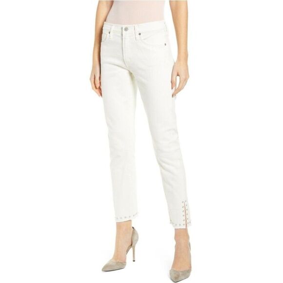 Size 25 Citizens of Humanity Jazmin Studded Ankle Jeans - Picture 1 of 1